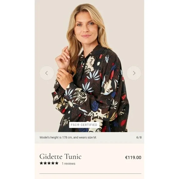 NWT Masai Gidette Tunic XL Coffee Bean Top Oversized Lagenlook Equestrian Boho - Picture 2 of 10